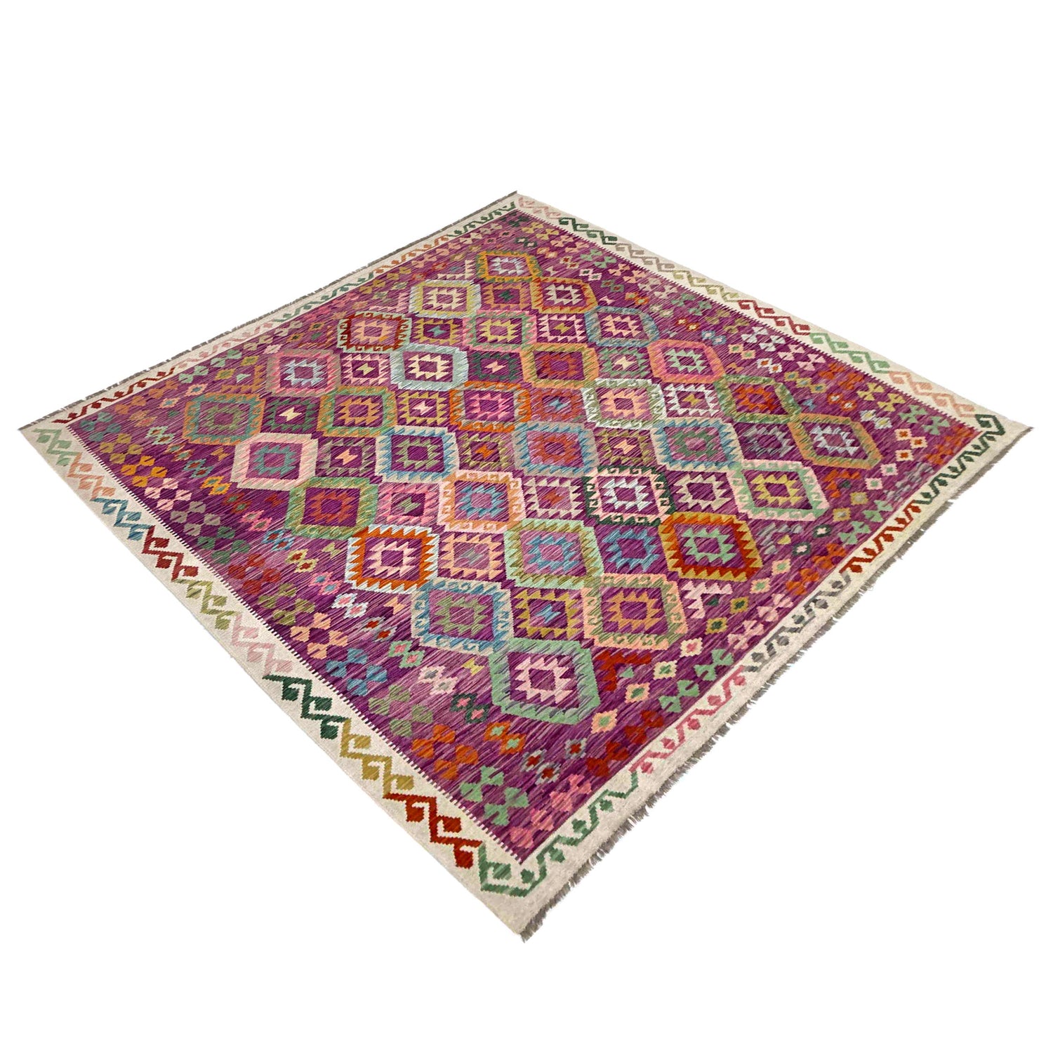 Handmade Multi Kilim Geometric 8x10 ft