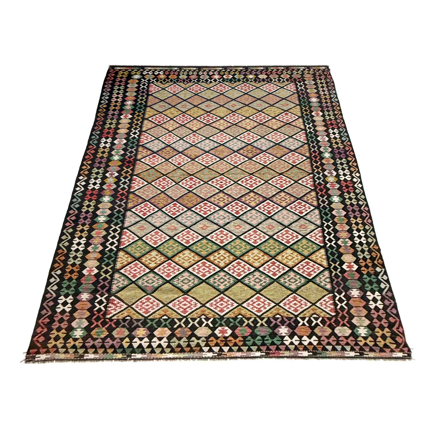 Handmade Multi Kilim Geometric 10x16 ft