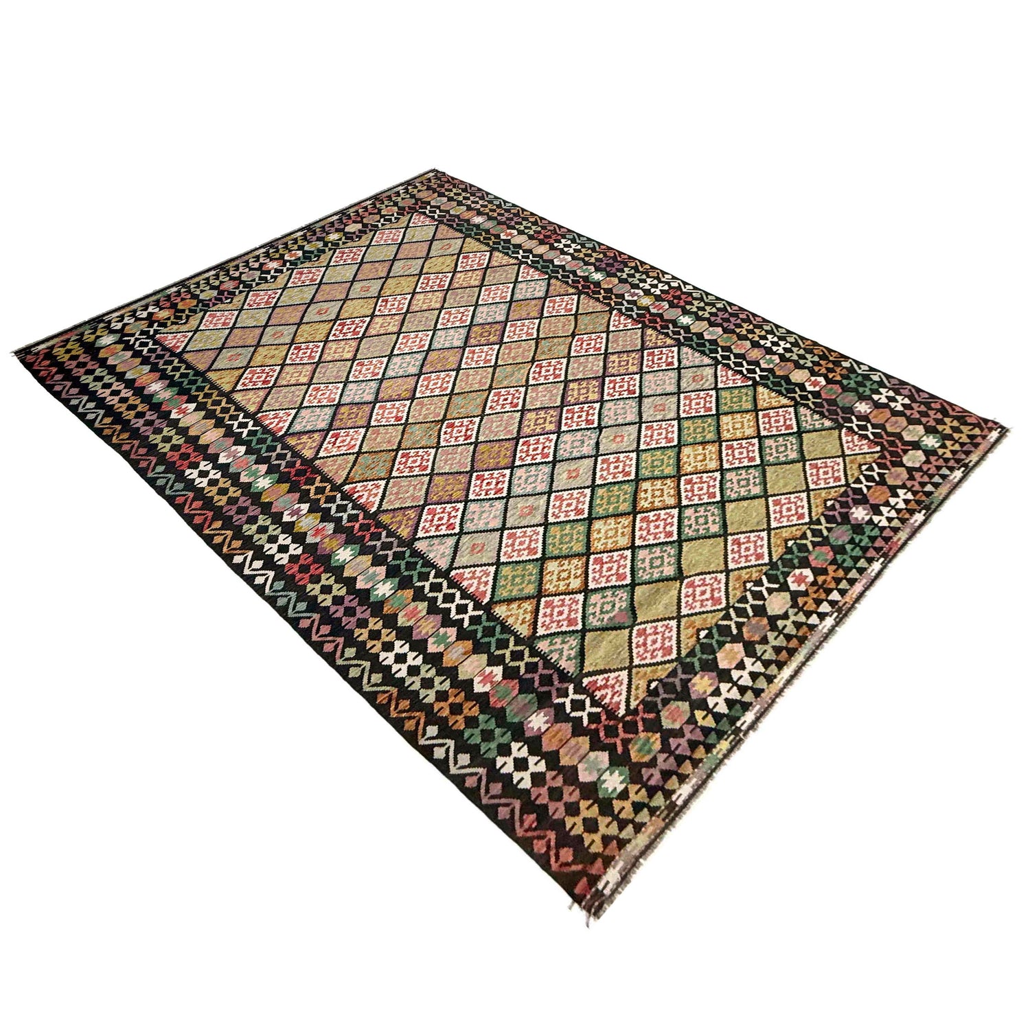 Handmade Multi Kilim Geometric 10x16 ft