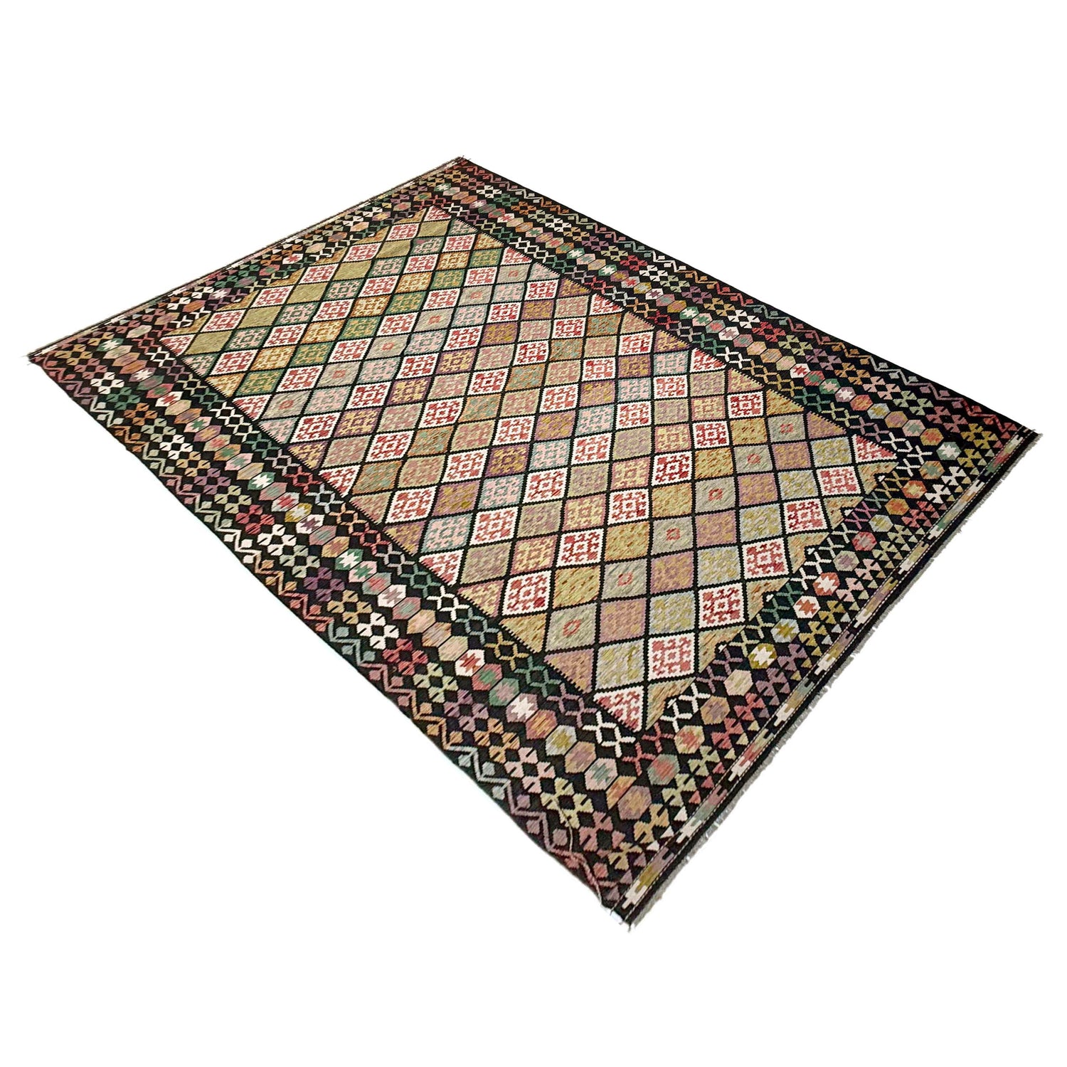Handmade Multi Kilim Geometric 10x16 ft