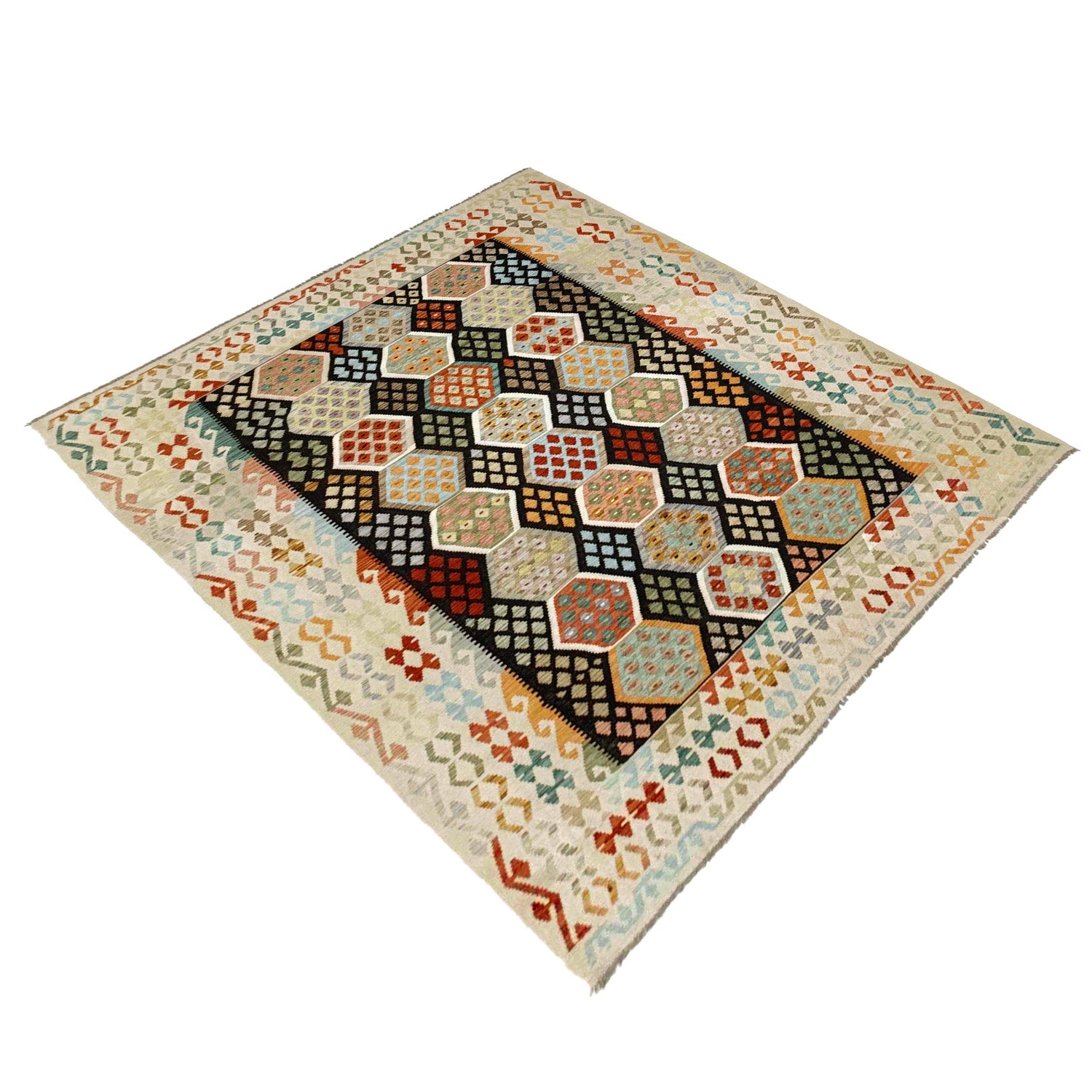 Handmade Multi Kilim Geometric 9x12 ft