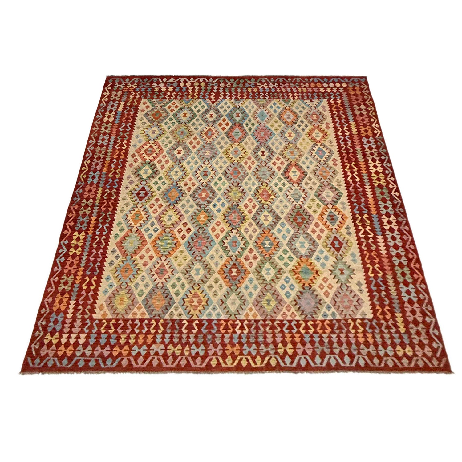 Handmade Multi Kilim Geometric 10x13 ft