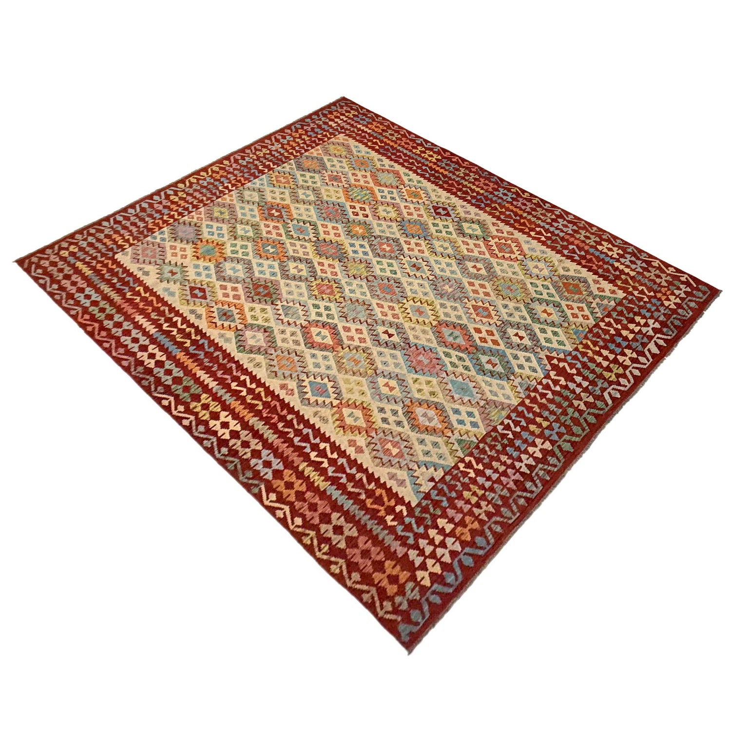 Handmade Multi Kilim Geometric 10x13 ft