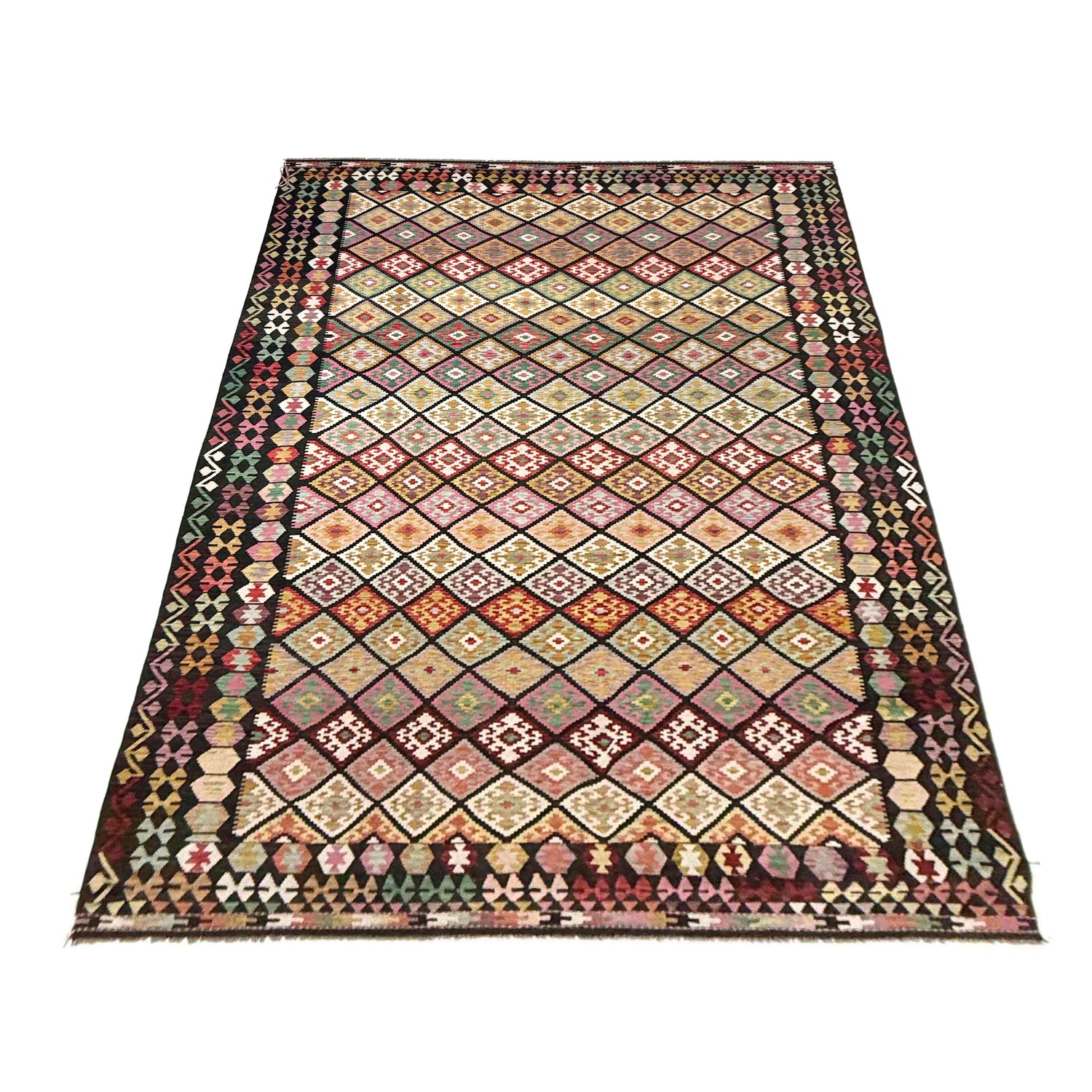 Handmade Multi Kilim Geometric 10x16 ft