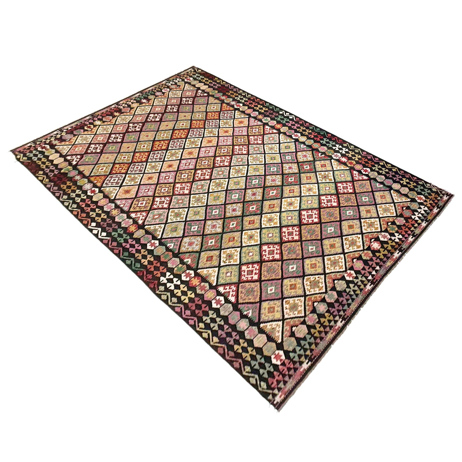 Handmade Multi Kilim Geometric 10x16 ft
