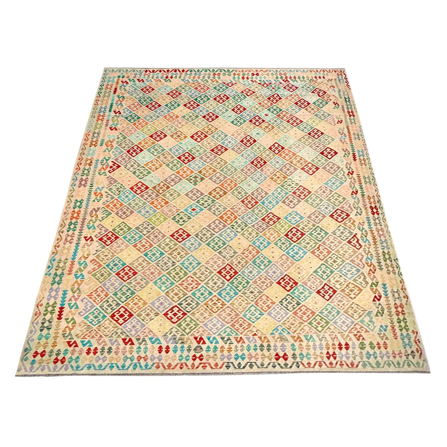 Handmade Multi Kilim Geometric 13x20 ft