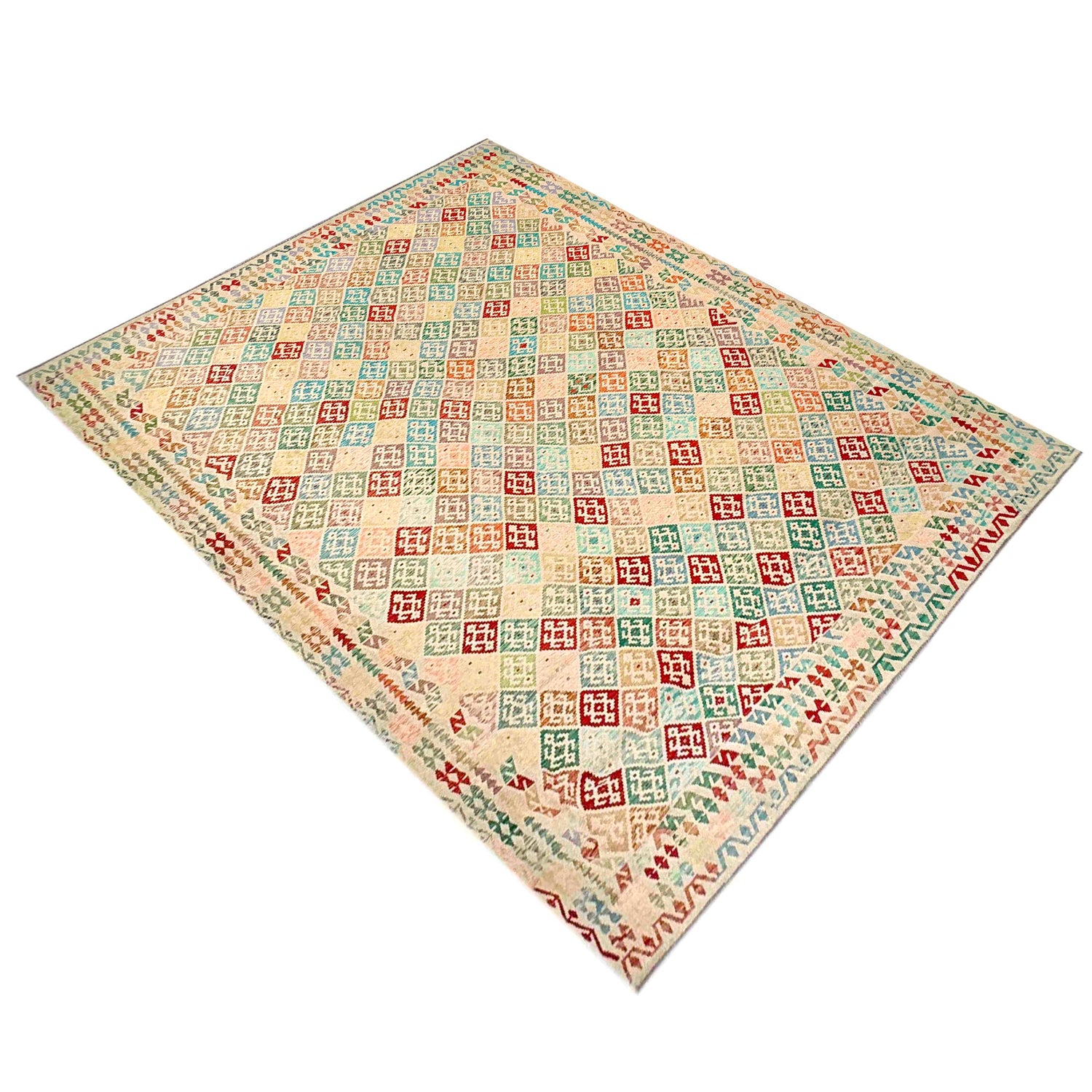 Handmade Multi Kilim Geometric 13x20 ft