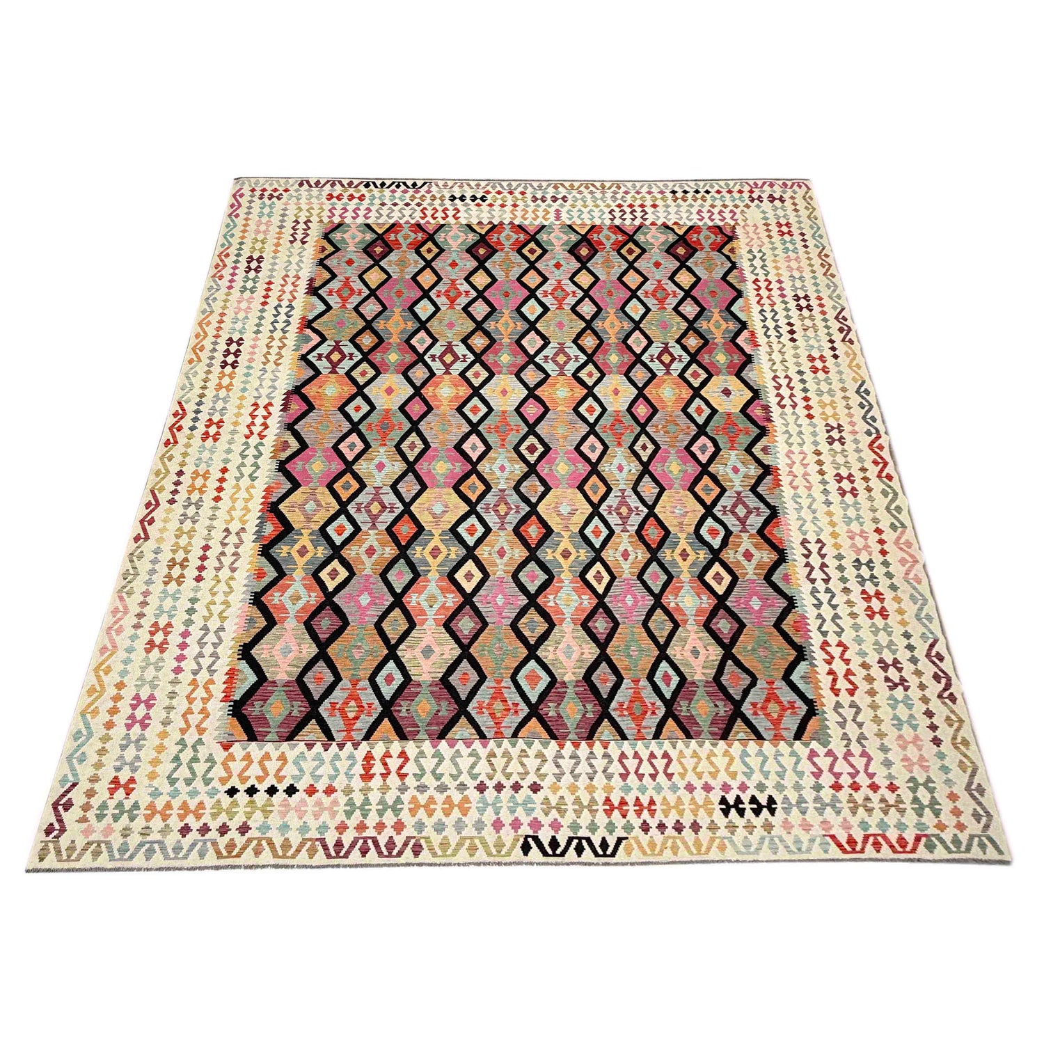 Handmade Multi Kilim Geometric 13x20 ft