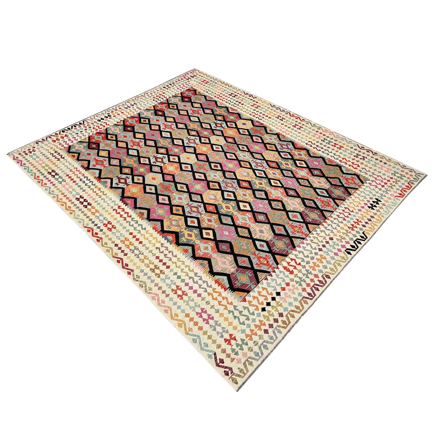 Handmade Multi Kilim Geometric 13x20 ft