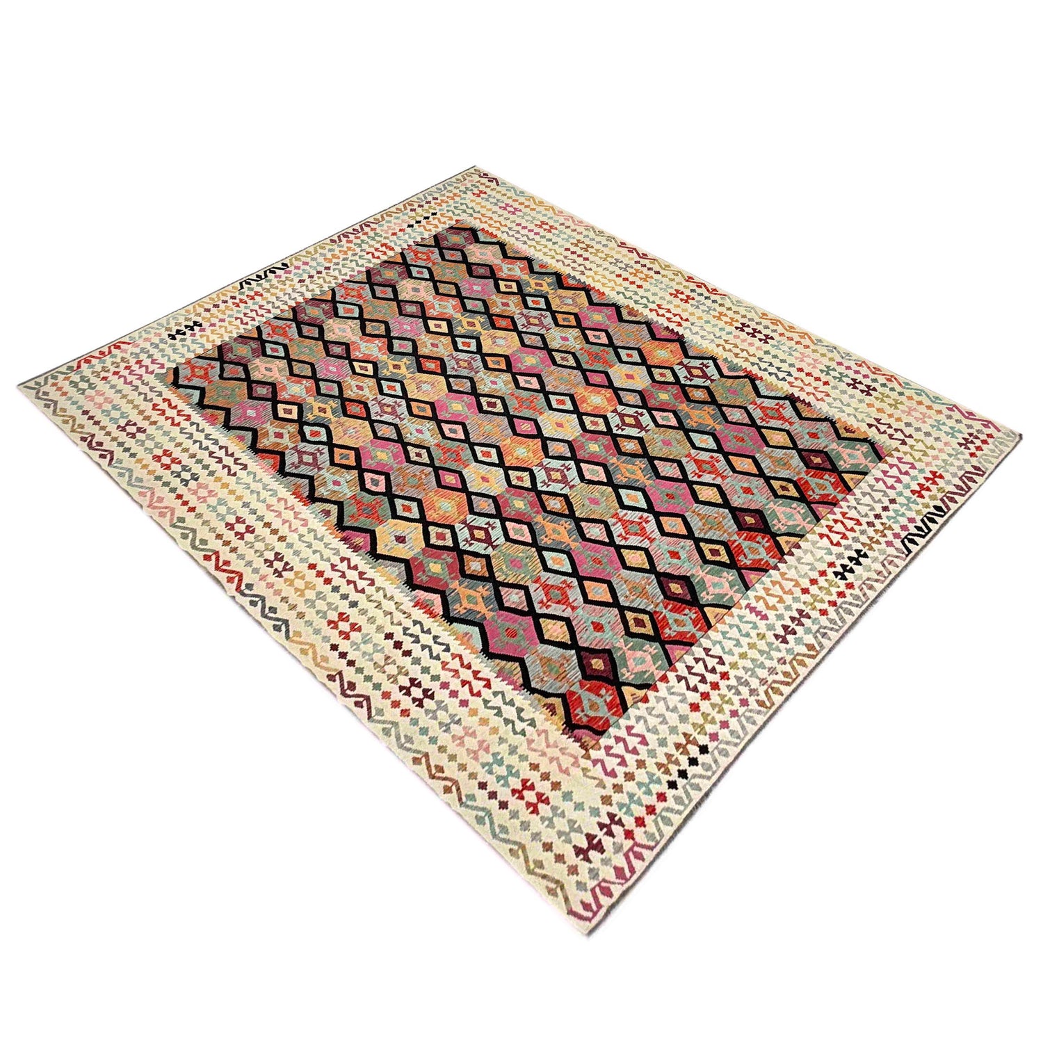 Handmade Multi Kilim Geometric 13x20 ft