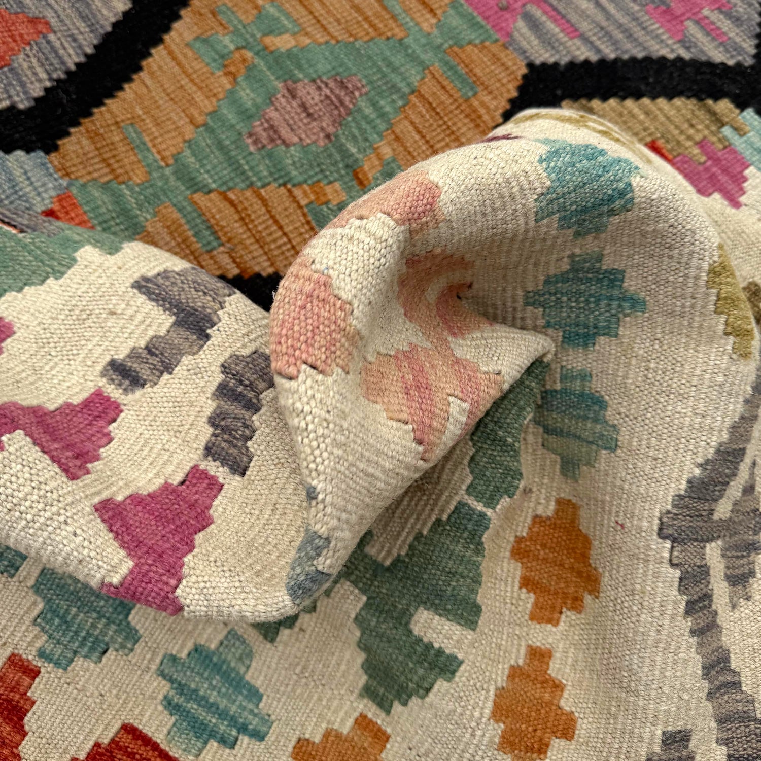 Handmade Multi Kilim Geometric 13x20 ft