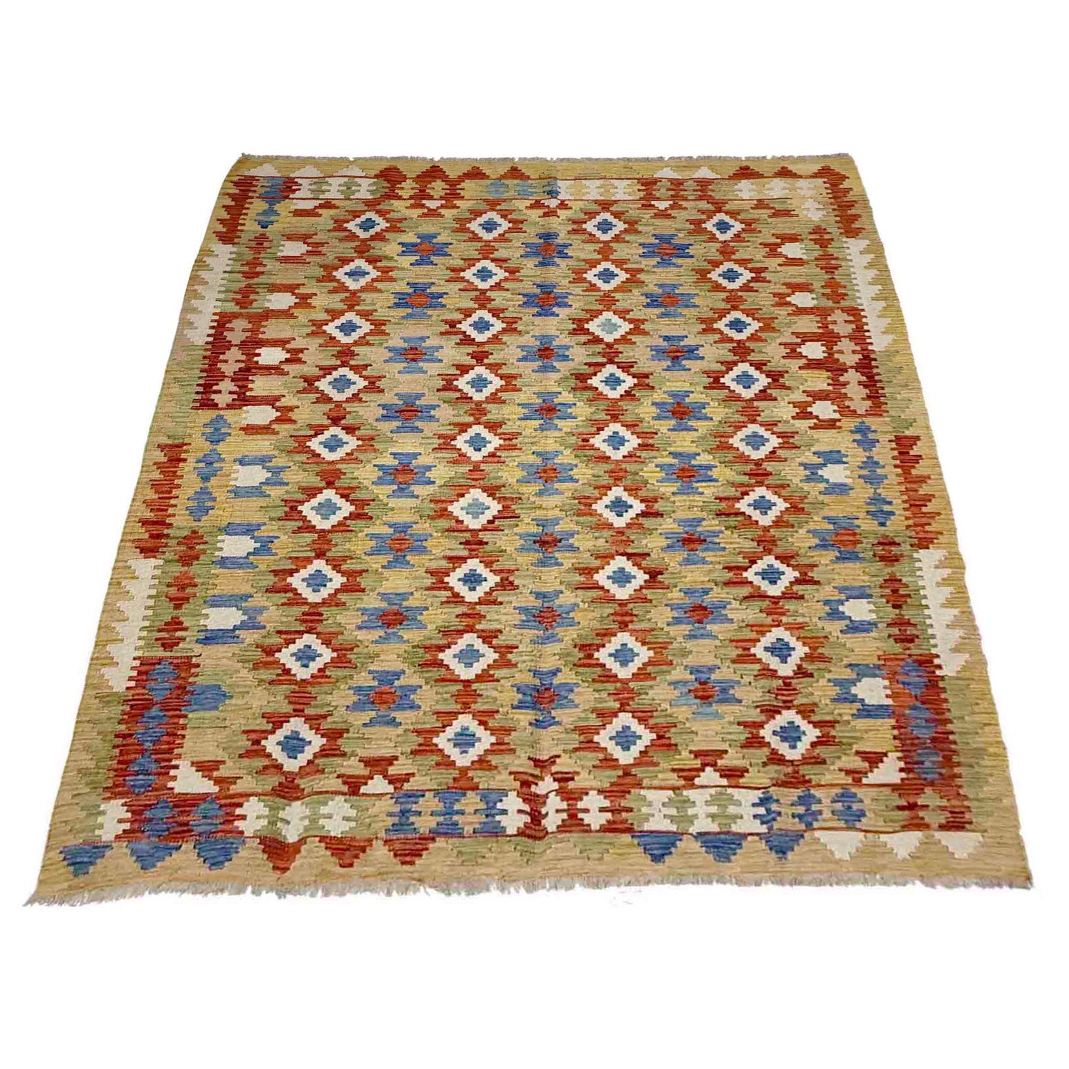 Handmade Multi Kilim Geometric 5x8 ft