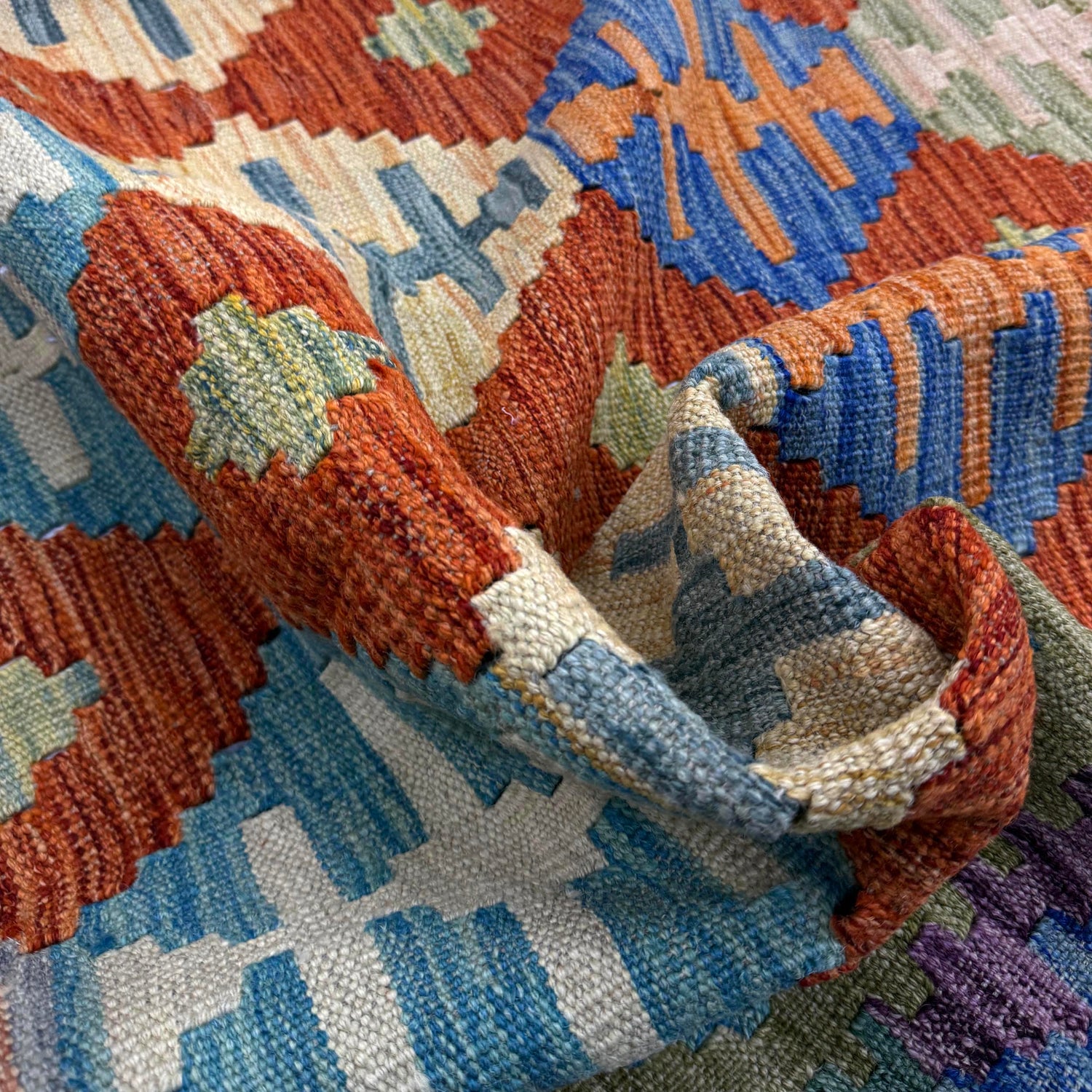 Handmade Multi Kilim Geometric 5x8 ft