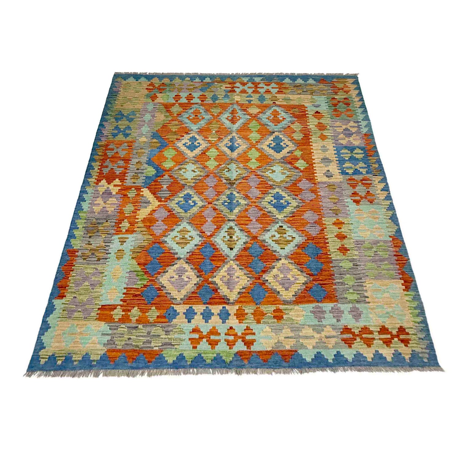 Handmade Multi Kilim Geometric 5x8 ft