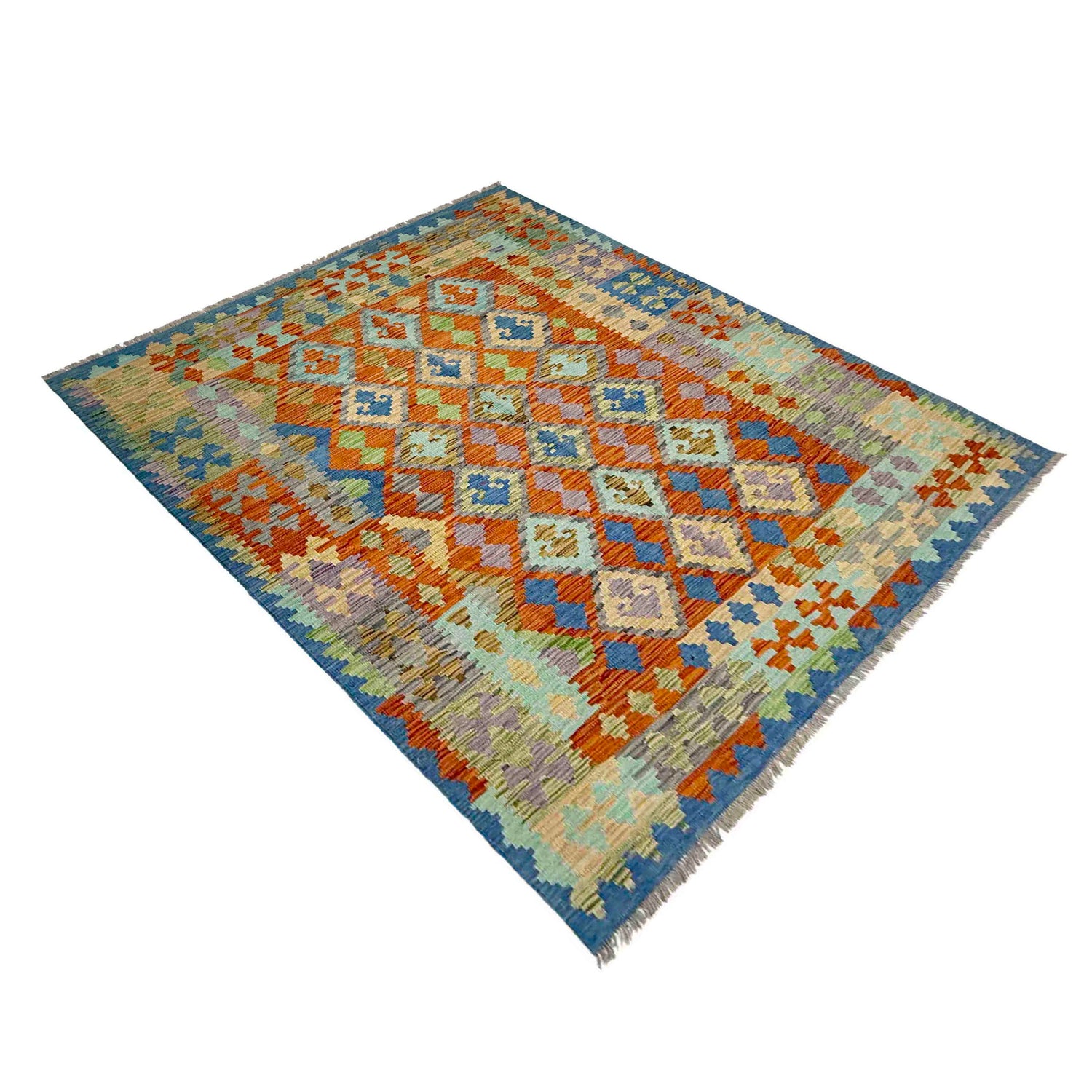 Handmade Multi Kilim Geometric 5x8 ft