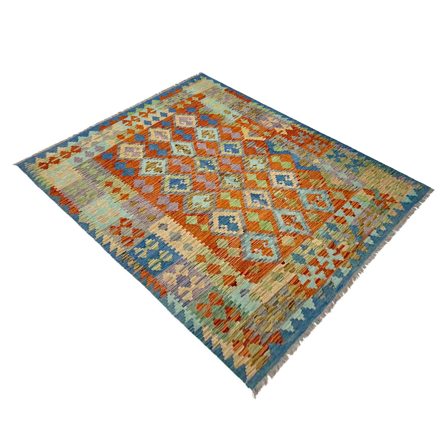 Handmade Multi Kilim Geometric 5x8 ft