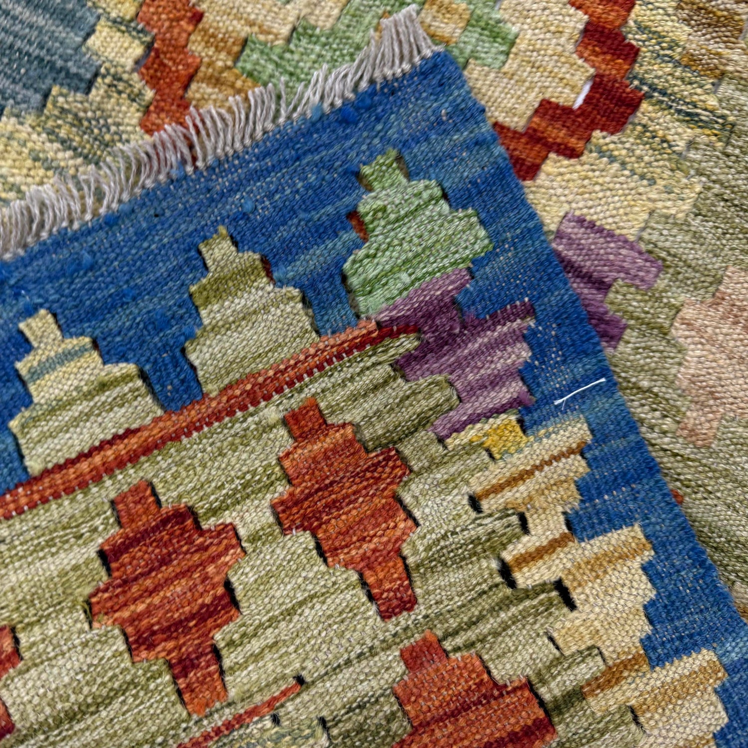 Handmade Multi Kilim Geometric 5x8 ft