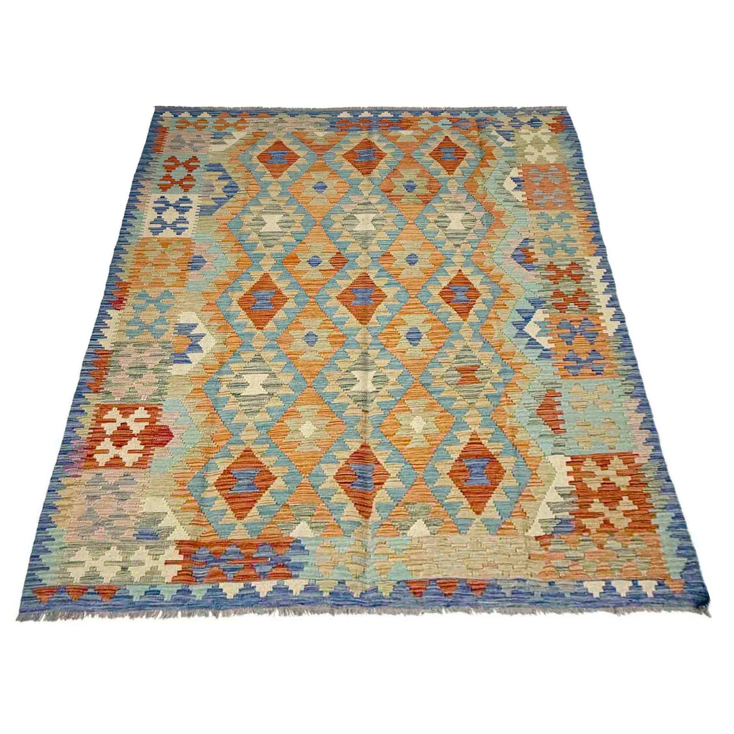 Handmade Multi Kilim Geometric 5x8 ft