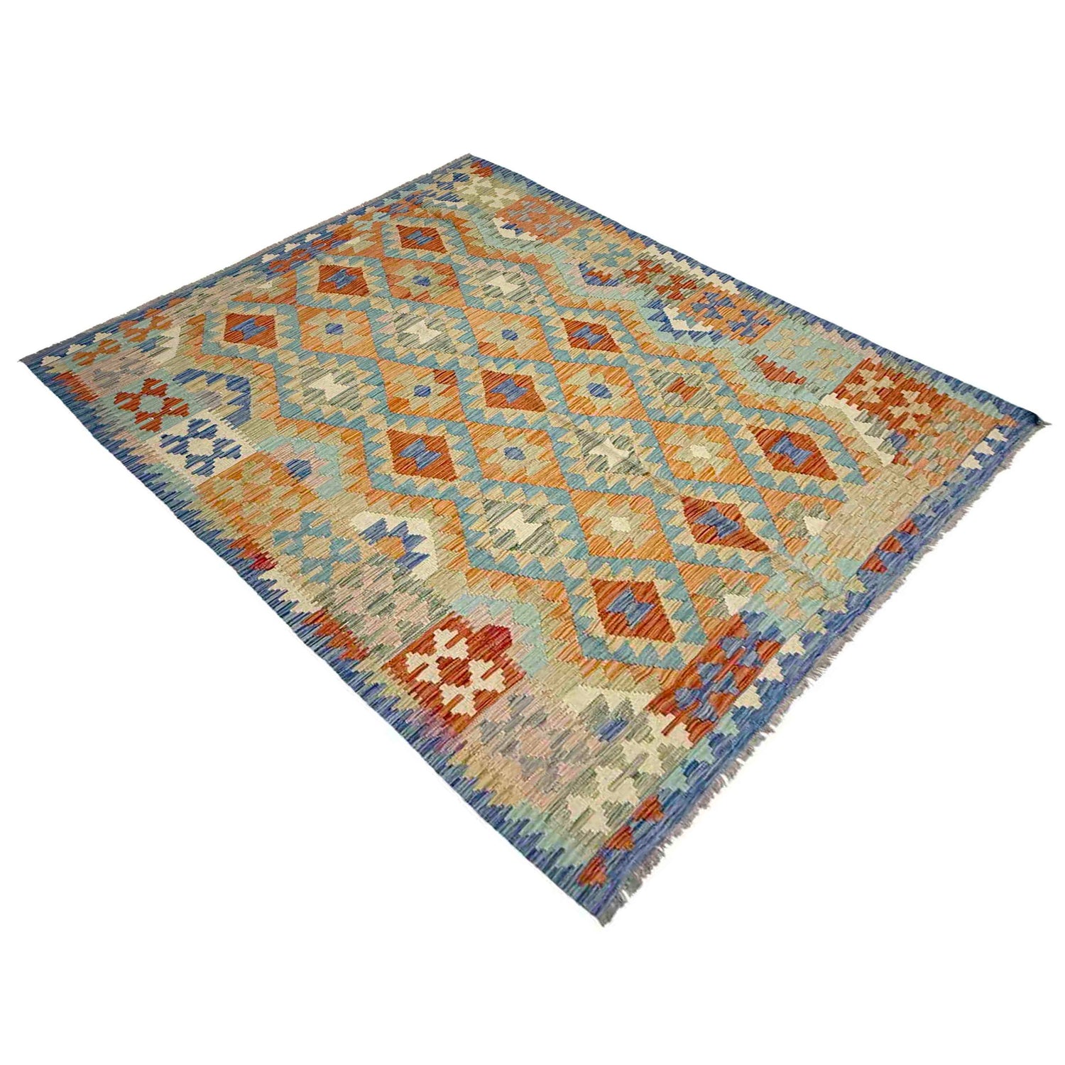 Handmade Multi Kilim Geometric 5x8 ft
