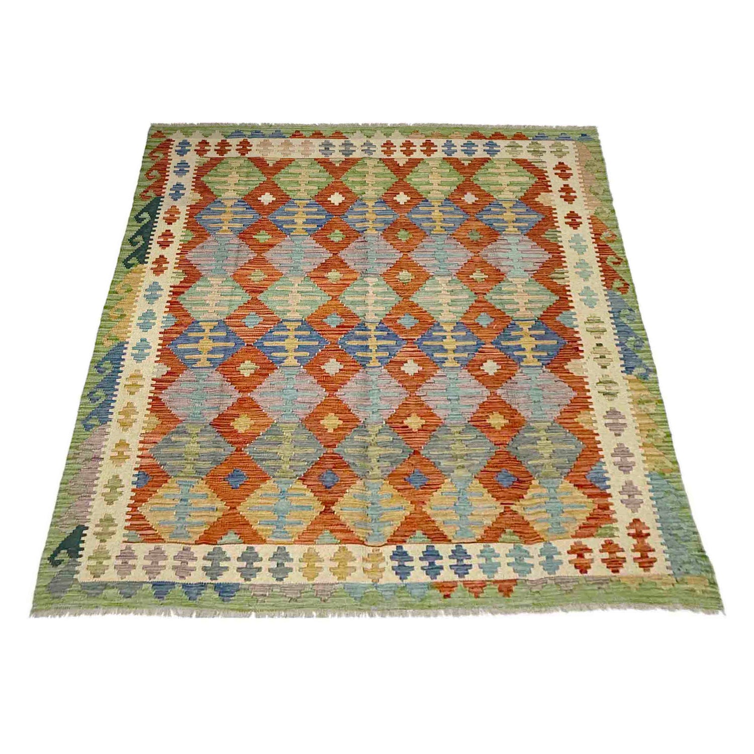 Handmade Multi Kilim Geometric 5x8 ft