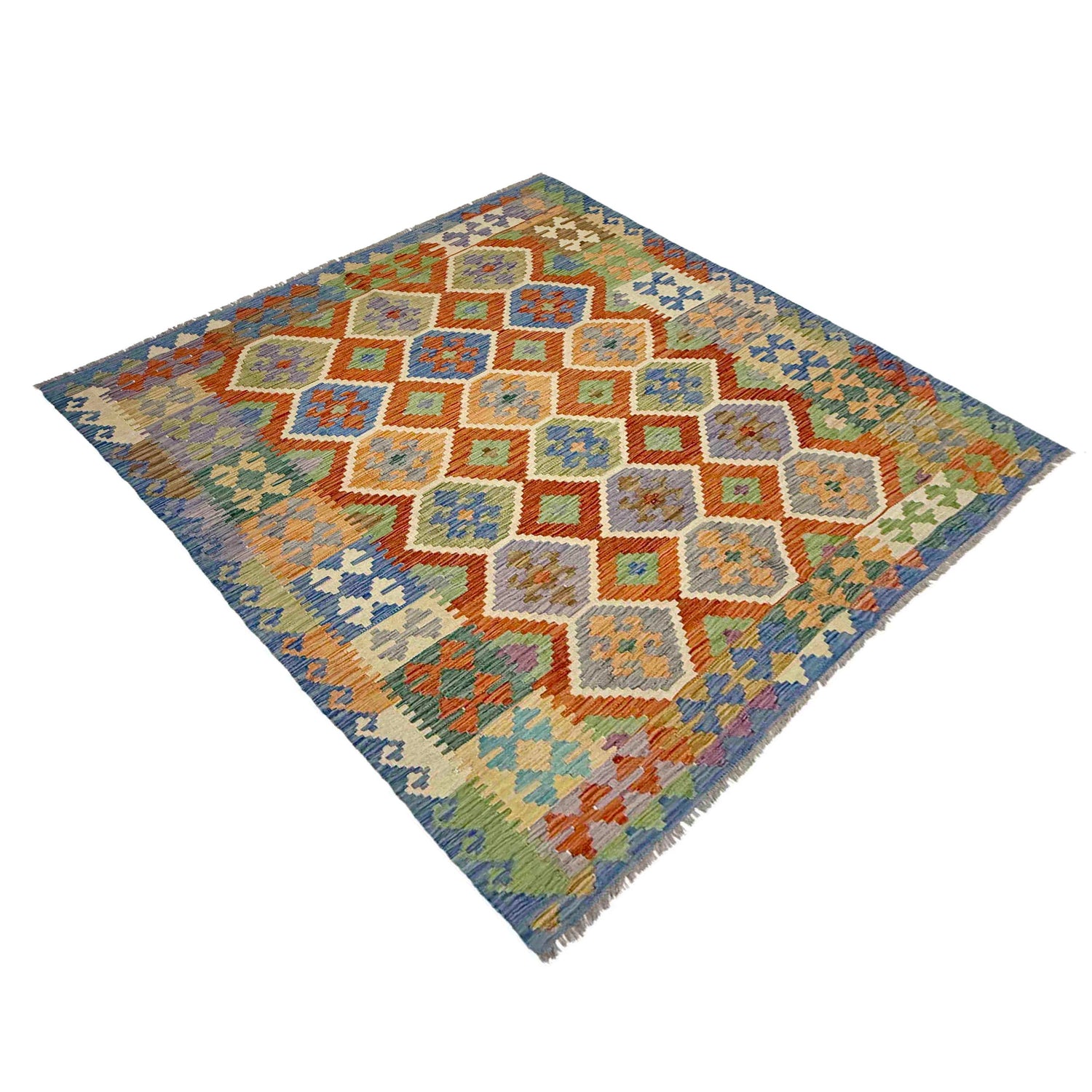 Handmade Multi Kilim Geometric 5x8 ft