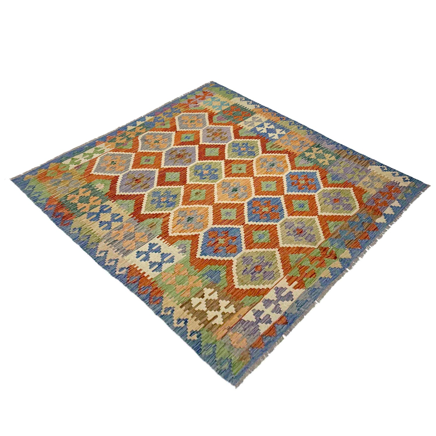 Handmade Multi Kilim Geometric 5x8 ft