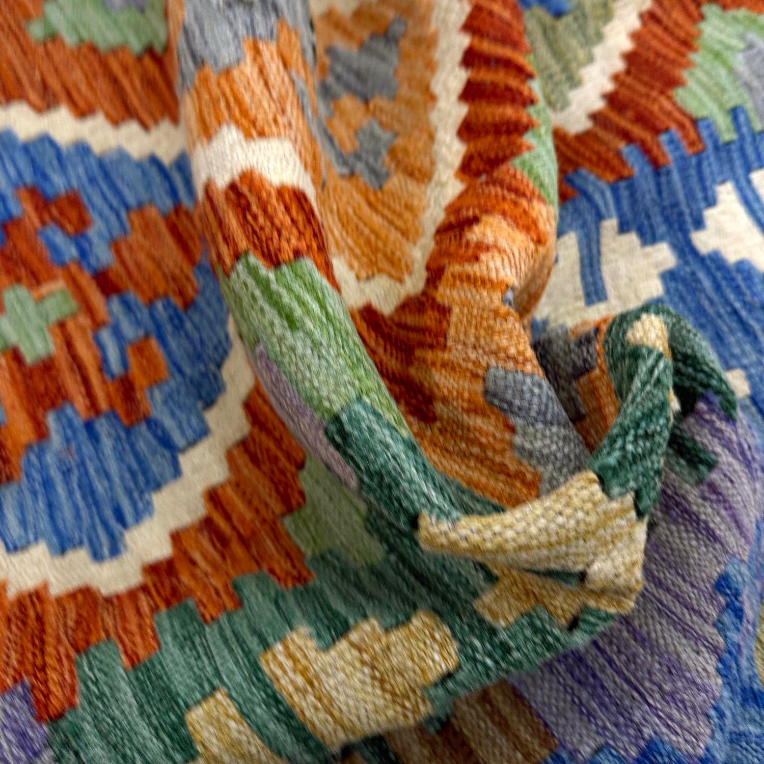 Handmade Multi Kilim Geometric 5x8 ft