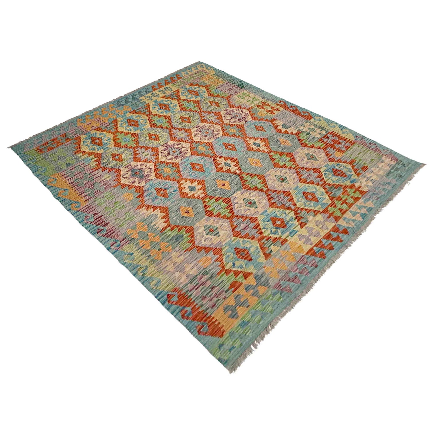 Handmade Multi Kilim Geometric 5x8 ft