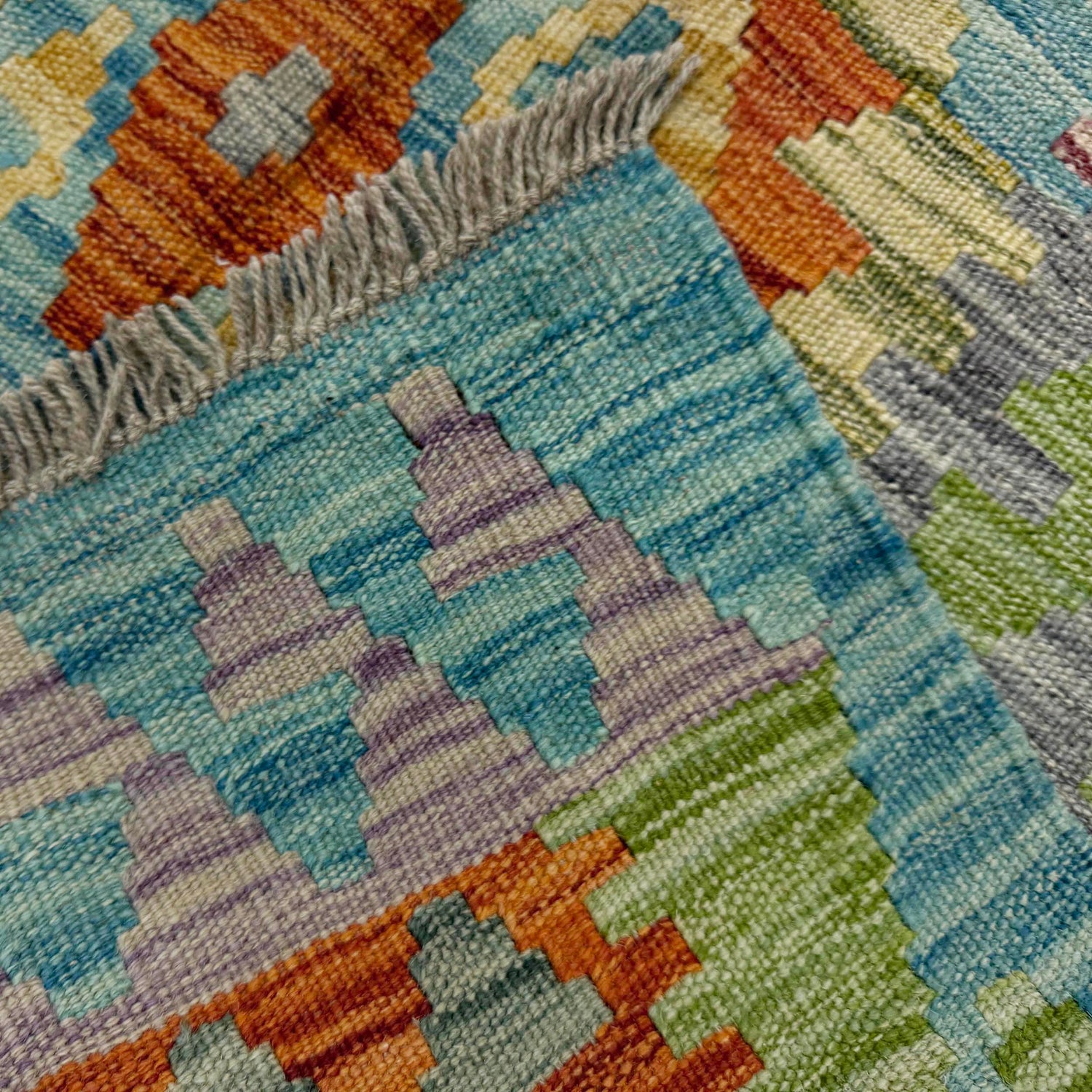 Handmade Multi Kilim Geometric 5x8 ft