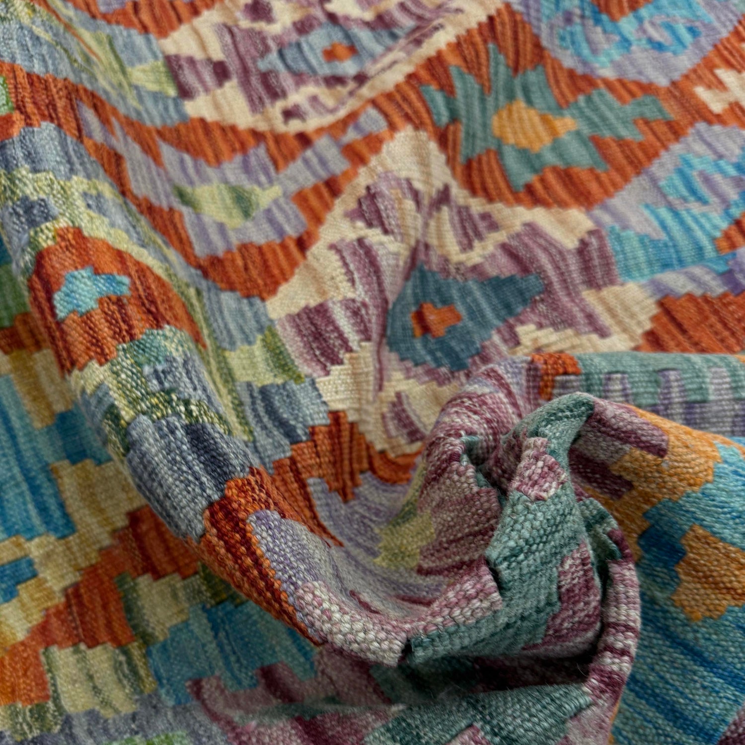 Handmade Multi Kilim Geometric 5x8 ft