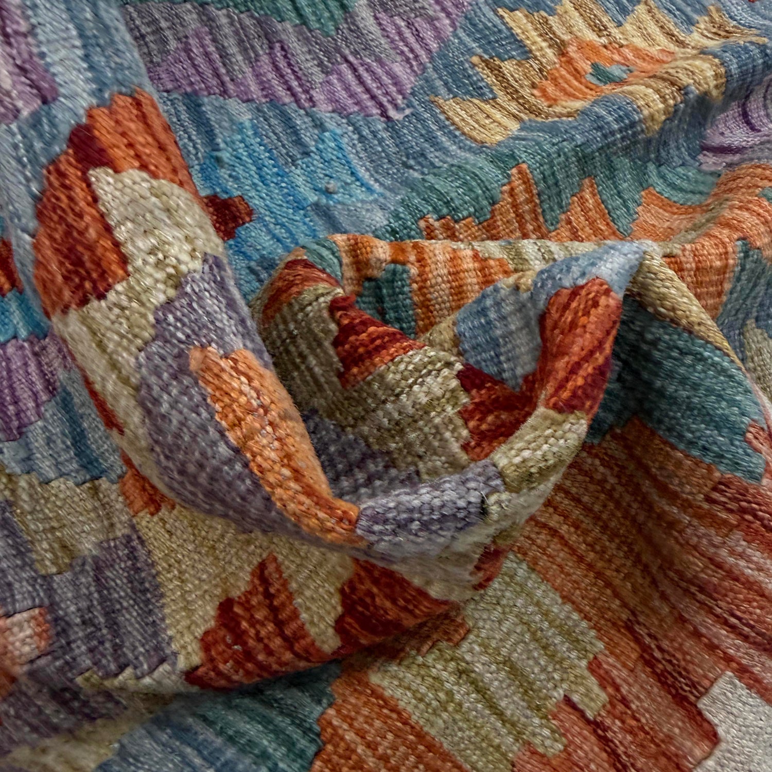 Handmade Multi Kilim Geometric 4x6 ft