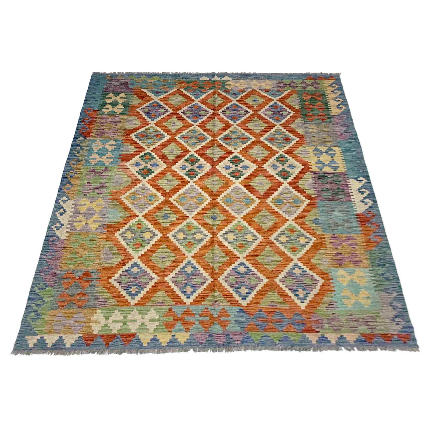 Handmade Multi Kilim Geometric 5x8 ft