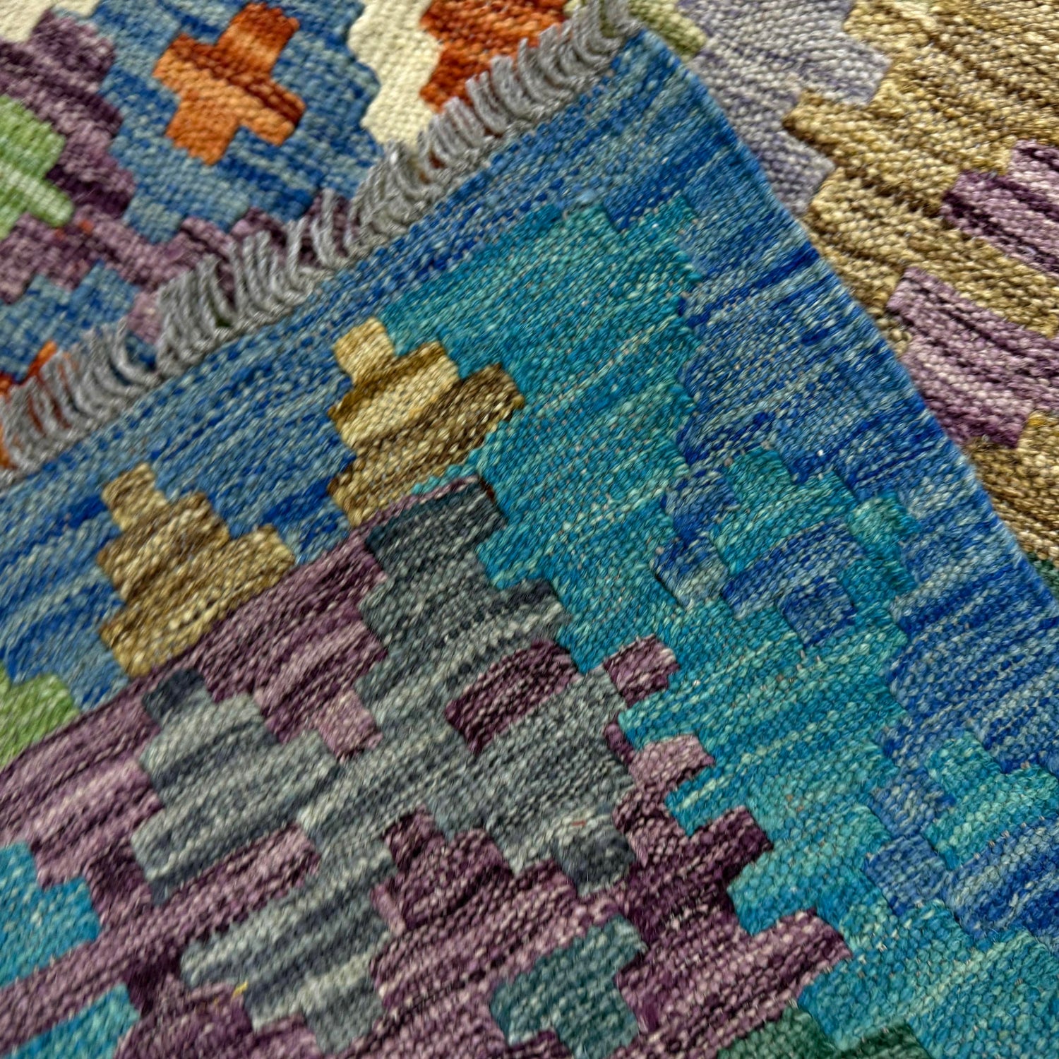 Handmade Multi Kilim Geometric 5x8 ft
