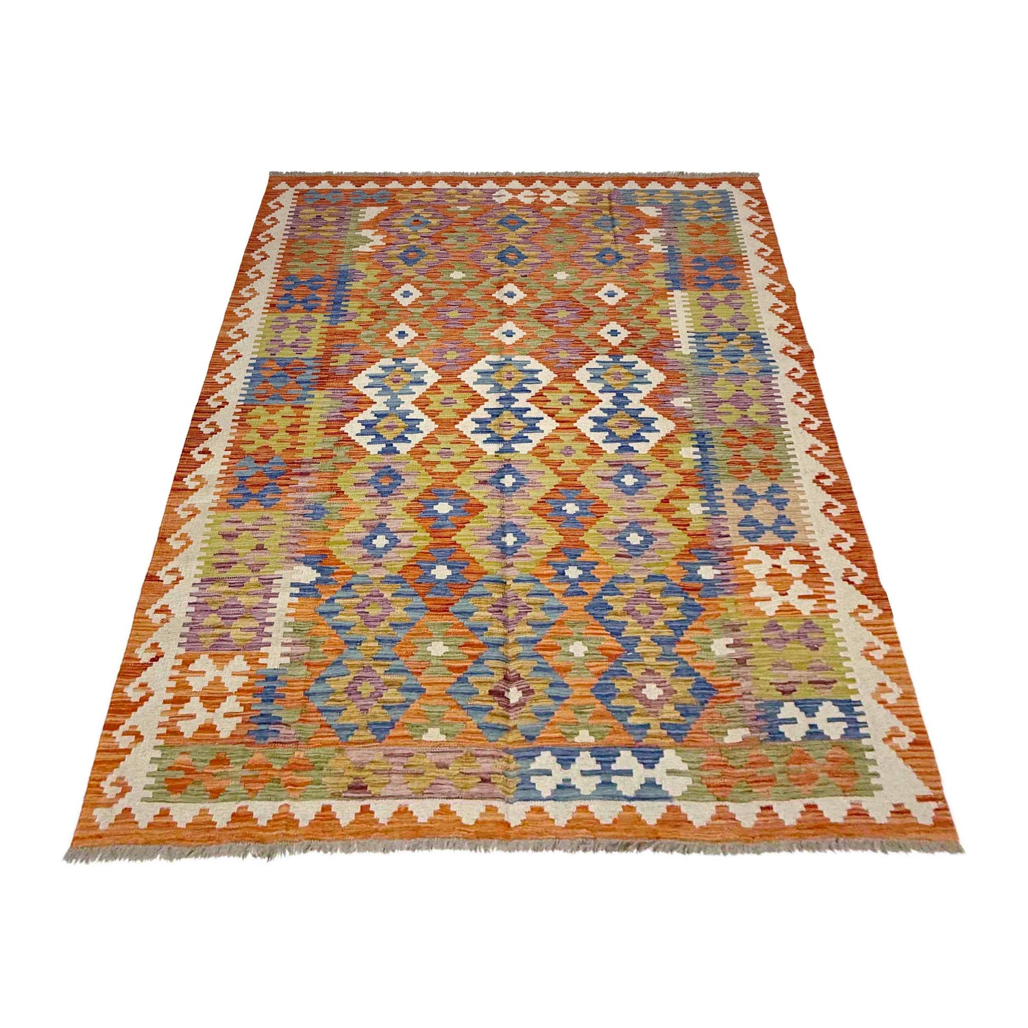Handmade Multi Kilim Geometric 5x8 ft