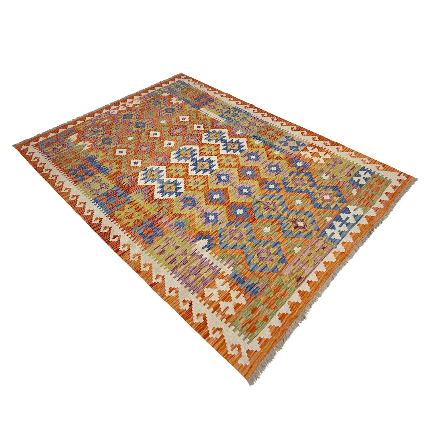 Handmade Multi Kilim Geometric 5x8 ft