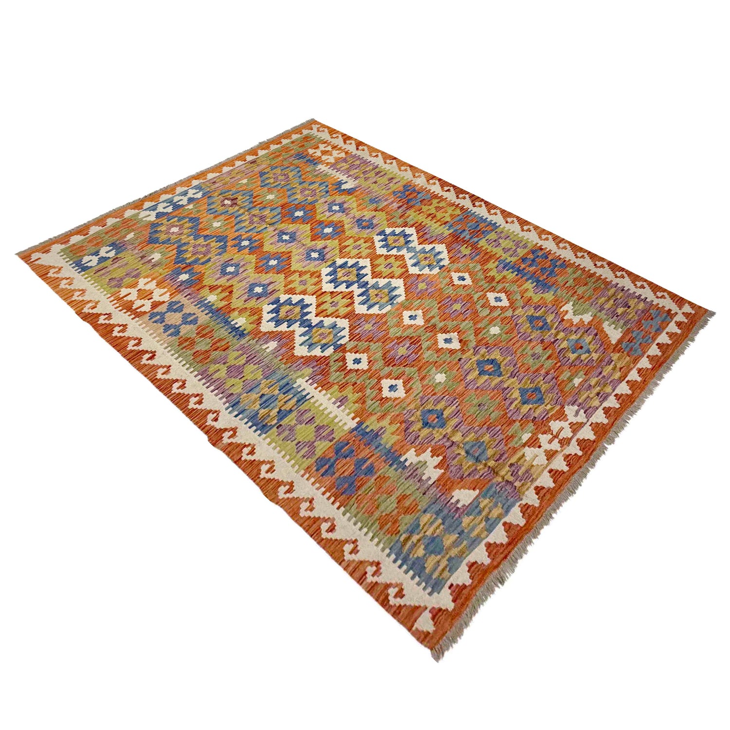 Handmade Multi Kilim Geometric 5x8 ft