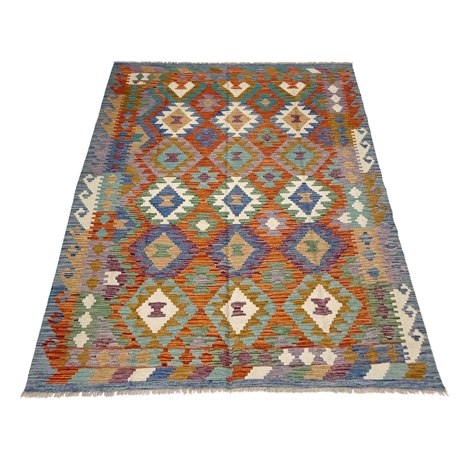 Handmade Multi Kilim Geometric 5x8 ft