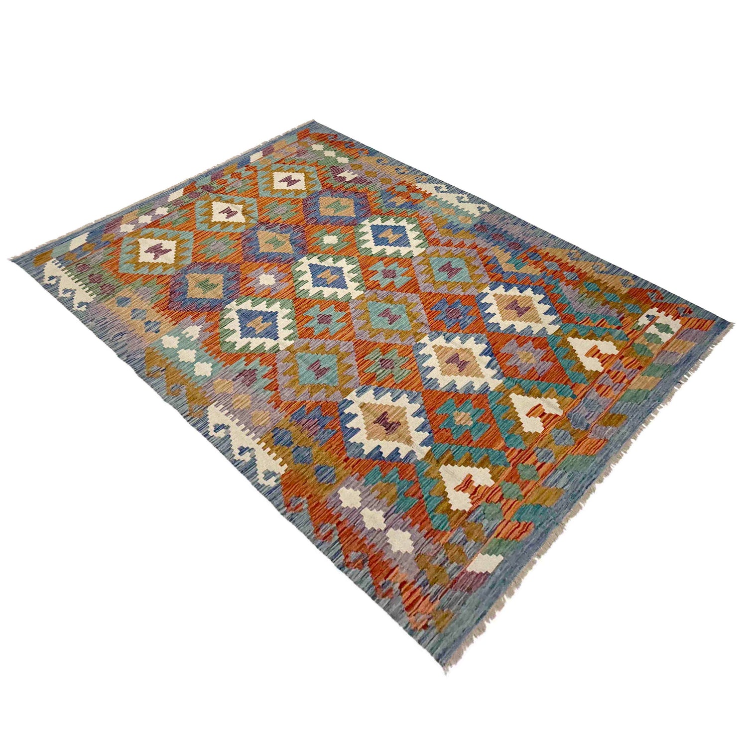 Handmade Multi Kilim Geometric 5x8 ft