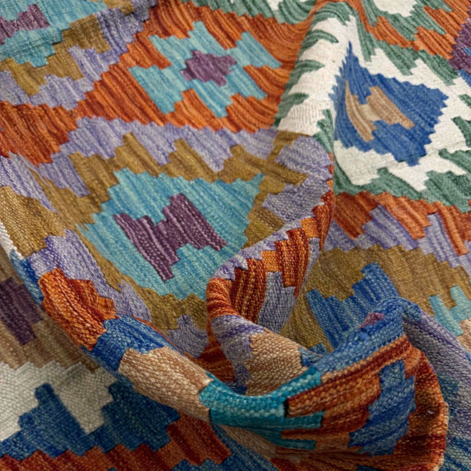 Handmade Multi Kilim Geometric 5x8 ft