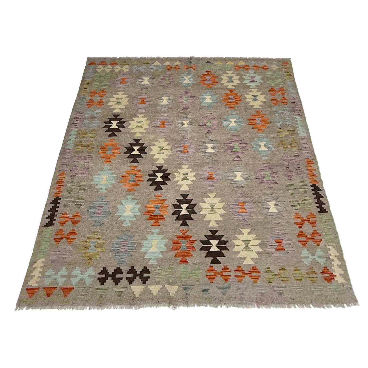 Handmade Multi Kilim Geometric 5x8 ft