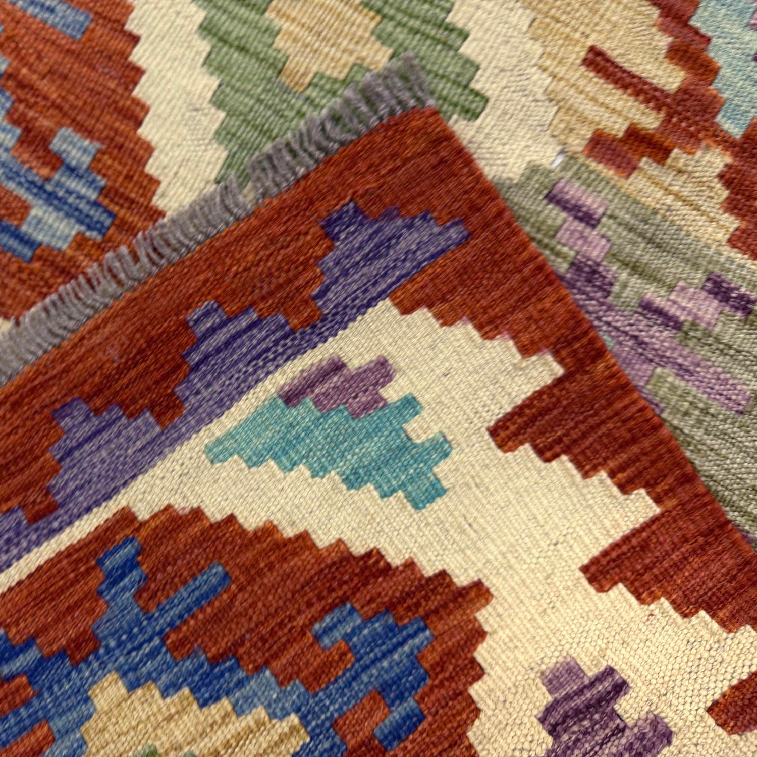 Handmade Multi Kilim Geometric 5x8 ft