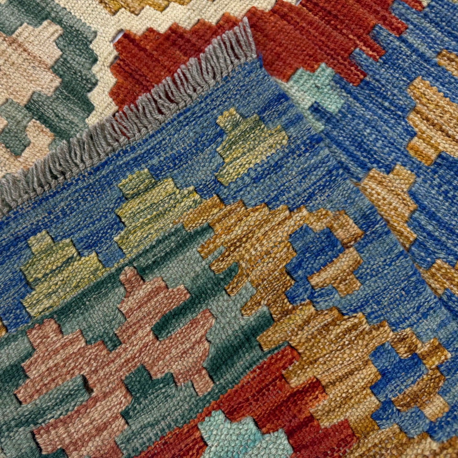 Handmade Multi Kilim Geometric 5x8 ft