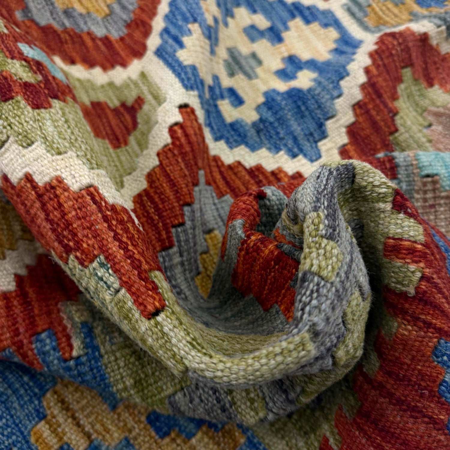 Handmade Multi Kilim Geometric 5x8 ft