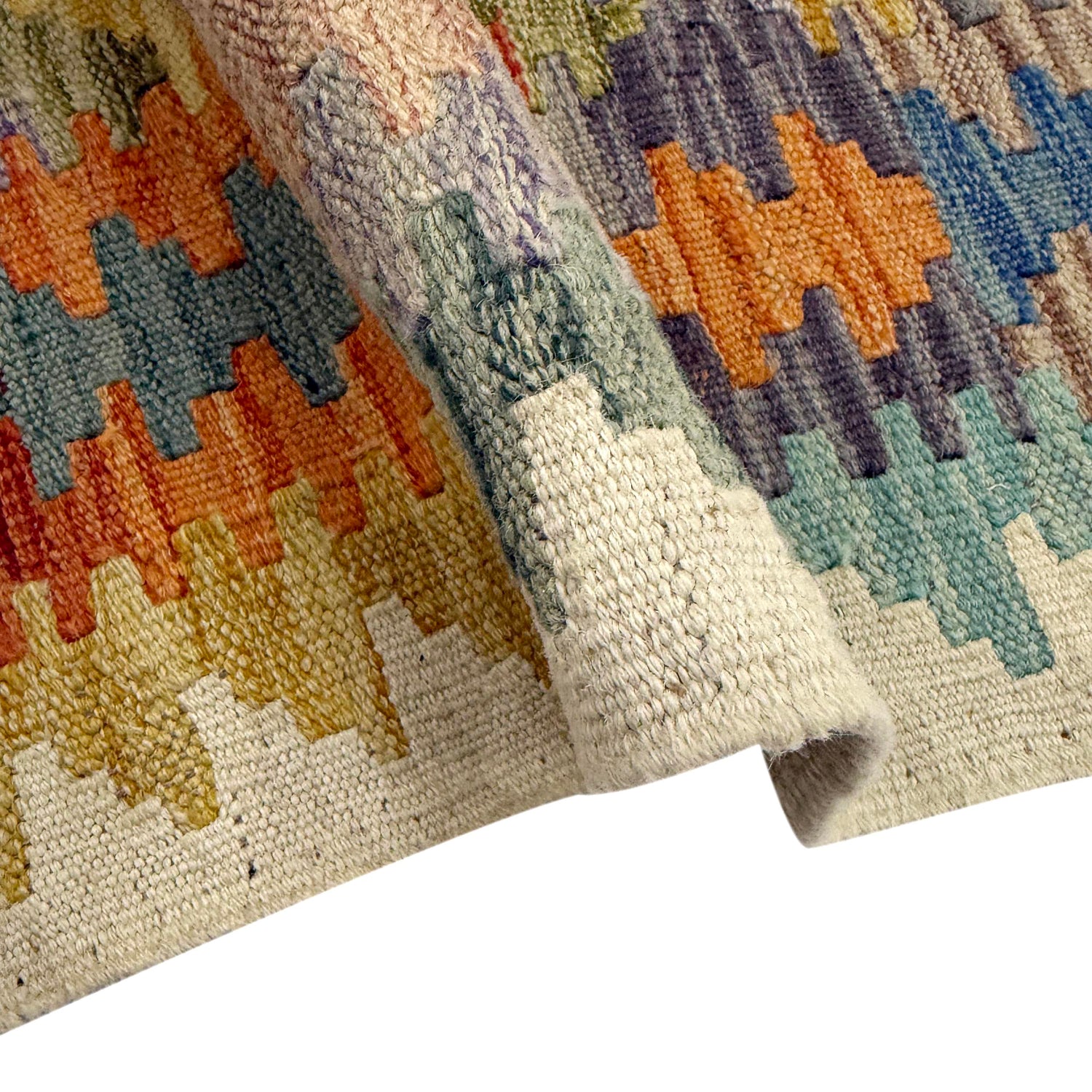 Handmade Multi Kilim Geometric 5x8 ft