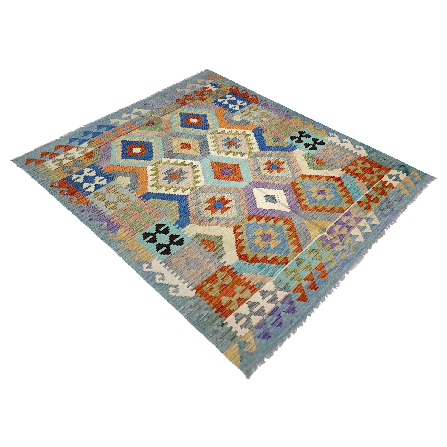 Handmade Multi Kilim Geometric 5x8 ft