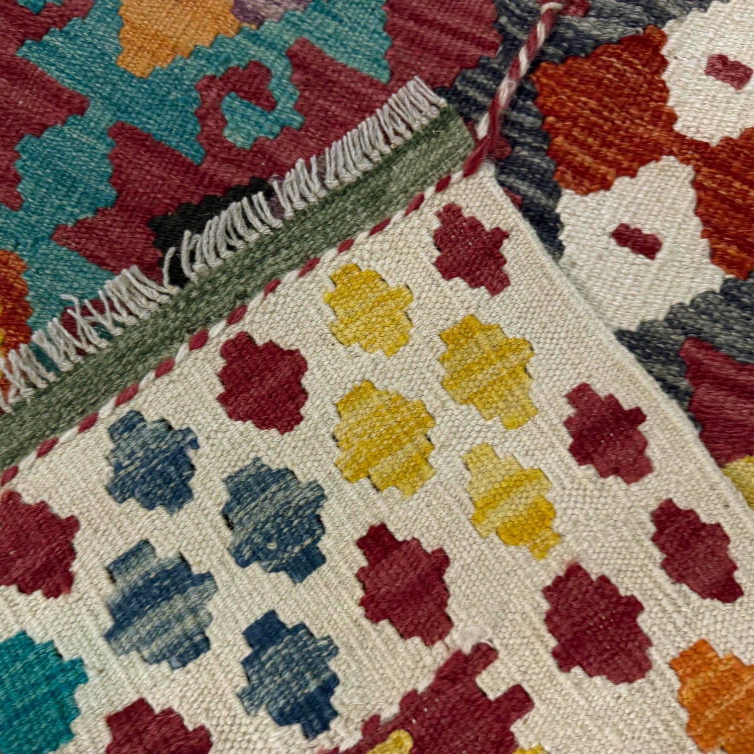 Handmade Multi Kilim Geometric 4x6 ft