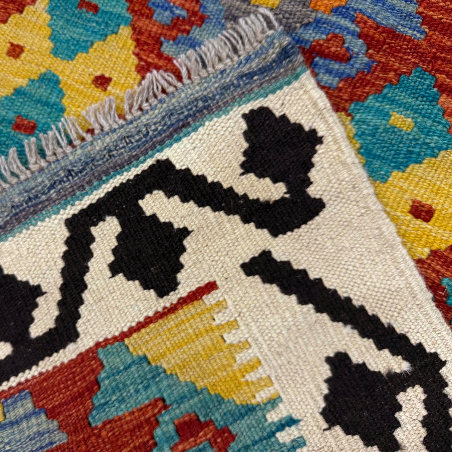Handmade Multi Kilim Geometric 4x6 ft