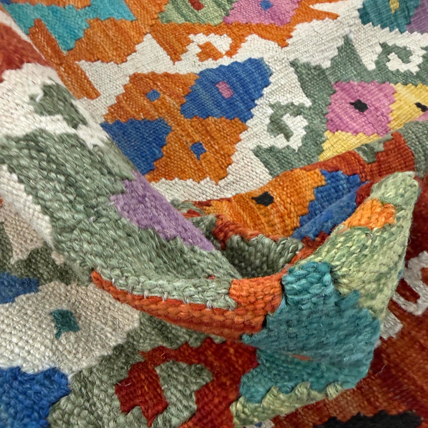 Handmade Multi Kilim Geometric 4x6 ft