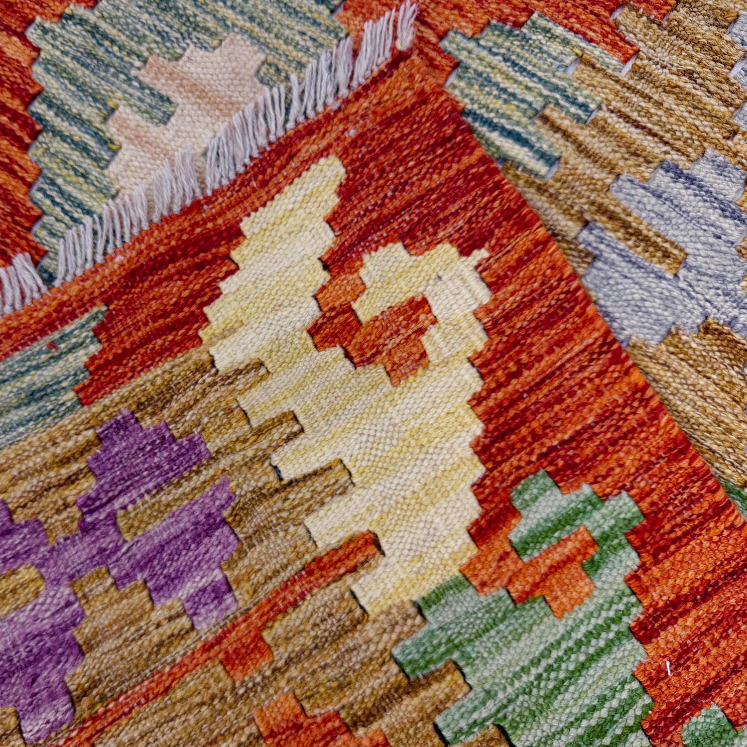Handmade Multi Kilim Geometric 4x6 ft