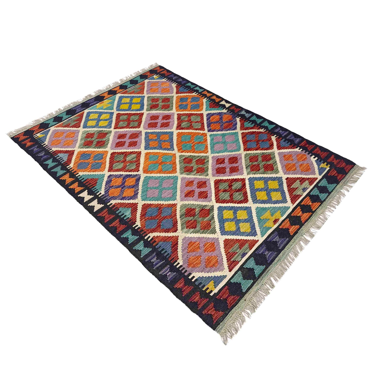 Handmade Multi Kilim Geometric 3x5 ft